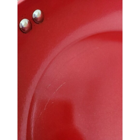 Phantom Chef 12-Inch Non Stick Fry Pan Aluminum Red Used - Picture 3 of 9